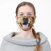 Funny Dog Nose Close Up Cloth Face Mask (Worn)