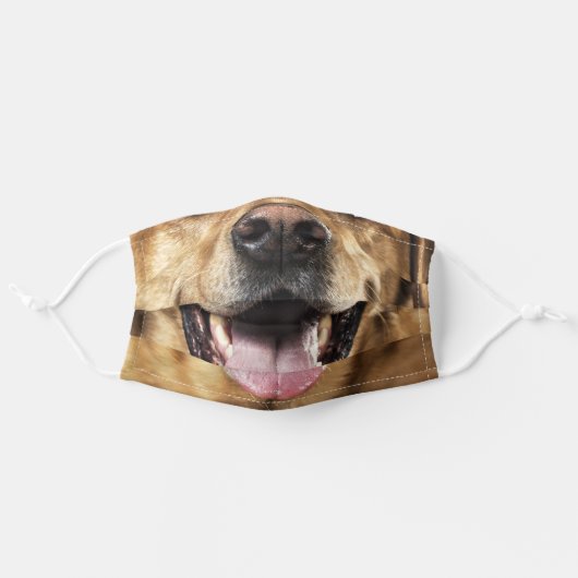 Funny Dog Nose Close Up Cloth Face Mask (Front, Unfolded)