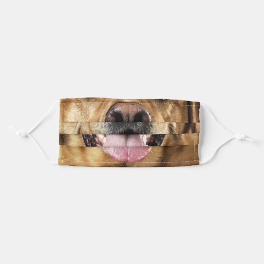 Funny Dog Nose Close Up Cloth Face Mask (Front, Folded)