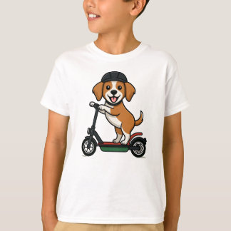 Funny dog on scooter T-Shirt