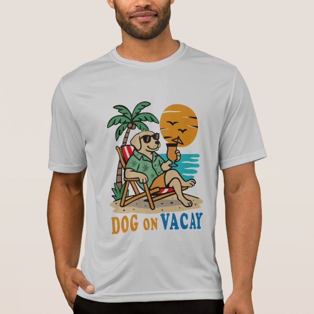 Funny Dog on Vacation T-Shirt | Cute Summer (Front)