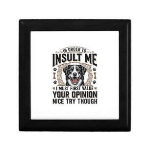 Funny Dog Opinion Vintage T-Shirt Design_1 Gift Box