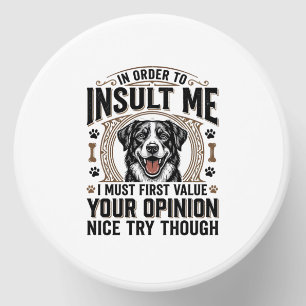 Funny Dog Opinion Vintage T-Shirt Design_1 Mini Candle Favors