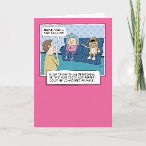 Funny Dog or Grandma Smell Birthday Card