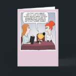 Funny Dog Orders Fancy Feast Birthday Card<br><div class="desc">Here's a cute and hilarious birthday cartoon card featuring a dog who makes a quick decision in a restaurant when kibble isn't on the menu. Bring on the fancy feast! Thank you for choosing this original design by © Chuck Ingwersen. I’m an independent artist, and I post cartoons every day...</div>