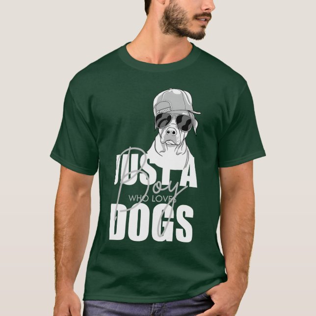 Funny Dog Owner Dogs Pup Puppy Fun Lovers boy vint T-Shirt (Front)
