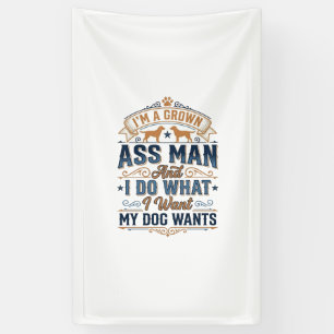 Funny Dog Owner Quote Vintage Vector Design_1 Banner