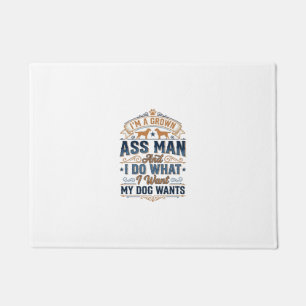 Funny Dog Owner Quote Vintage Vector Design_1 Doormat