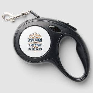 Funny Dog Owner Quote Vintage Vector Design_1 Retractable Pet Leash