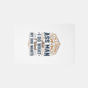 Funny Dog Owner Quote Vintage Vector Design_1 Rug