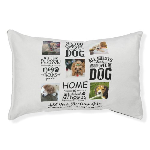 Funny Dog Owner Quotes PHOTO COLLAGE Keepsake GIFT Pet Bed