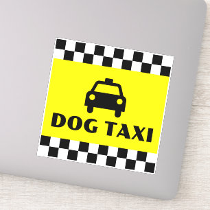 Funny Dog Owner Taxi Driver Vehicle Sticker
