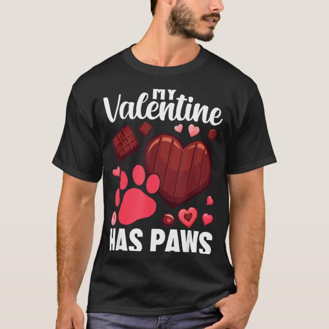 Funny Dog Owner Valentines Day Heart Women Girls  T-Shirt (Front)