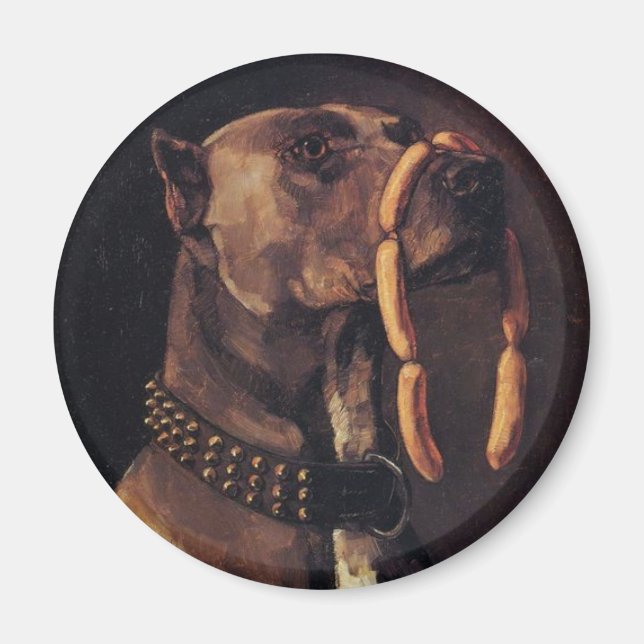 Funny Dog painting Magnet (Front)