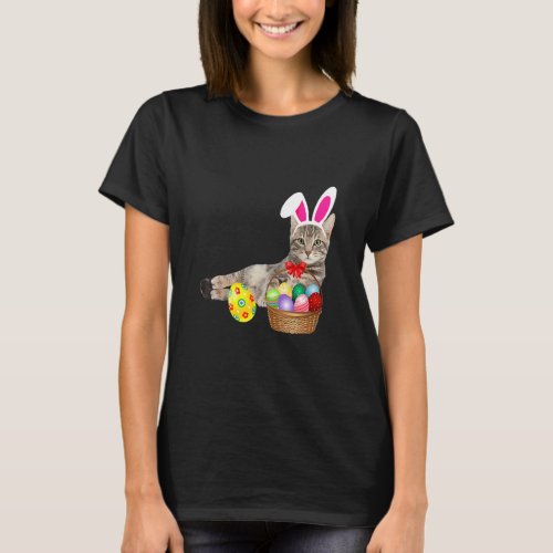 Funny Dog Paw Bunny Happy Easter Day Cat Mom Dad P T_Shirt
