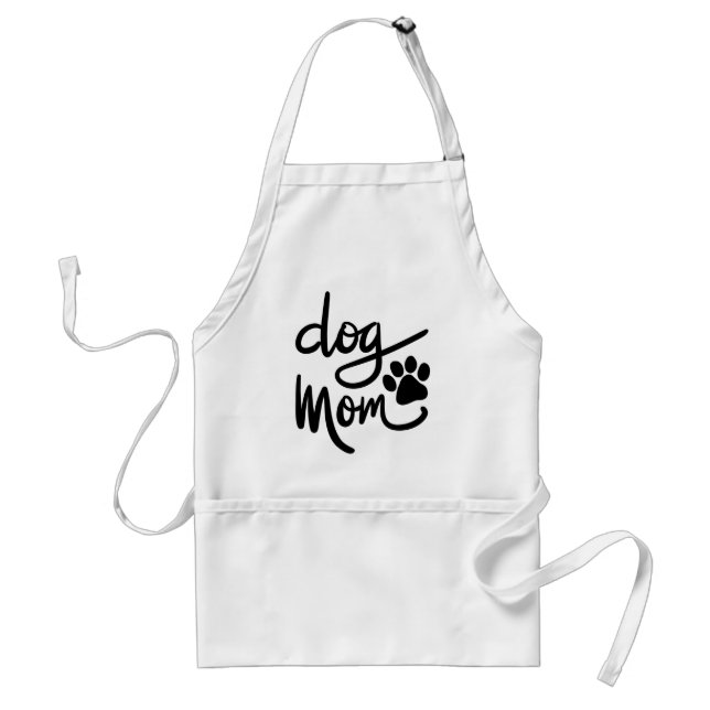 Funny Dog Paw Dog Mom Adult Apron (Front)