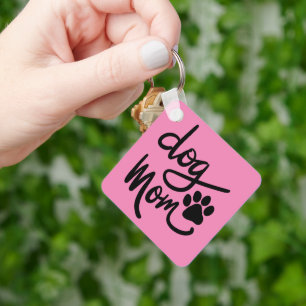 Funny Dog Paw Dog Mom Keychain
