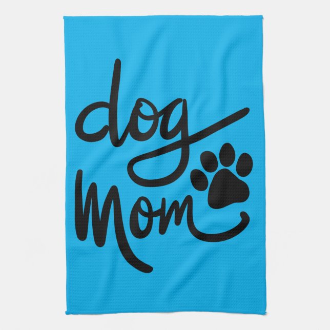 Funny Dog Paw Dog Mom Kitchen Towel (Vertical)