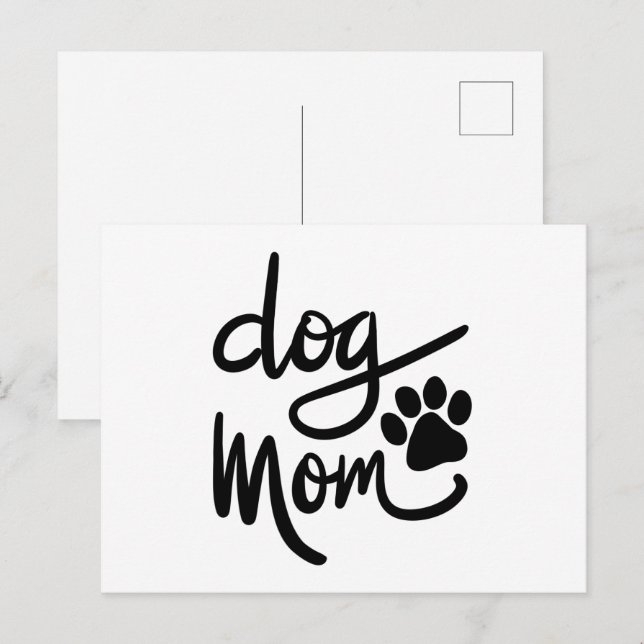 Funny Dog Paw Dog Mom Postcard (Front/Back)