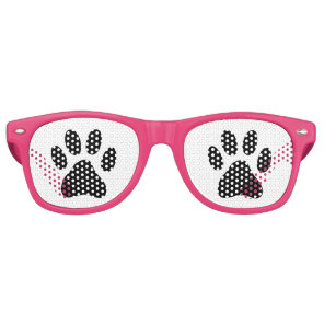 Funny dog paw print animal party shades sunglasses
