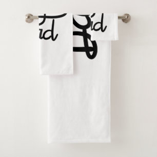 Funny Dog Paw Print Dog Dad Bath Towel Set