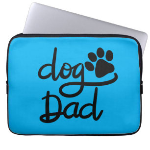 Funny Dog Paw Print Dog Dad Laptop Sleeve