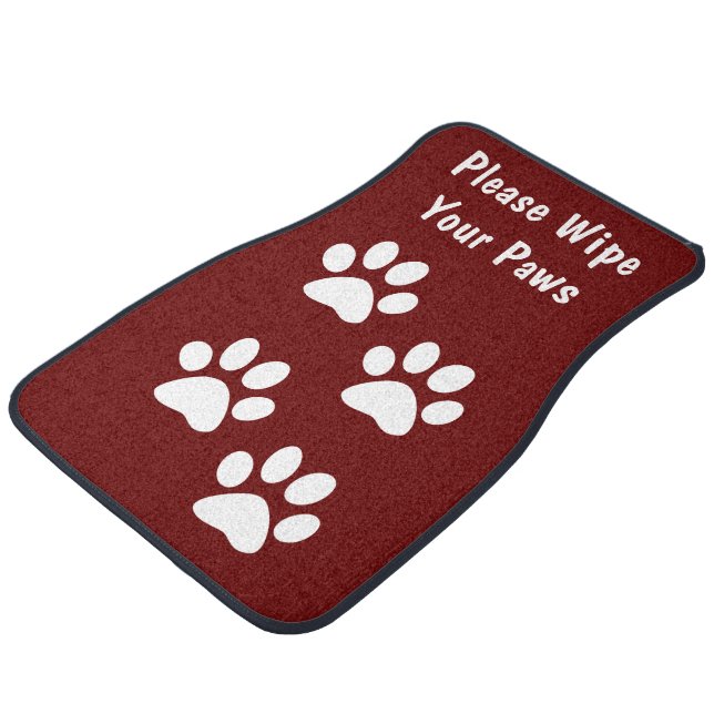 Funny Dog Paw Theme Novelty Car Floor Mats (Angled)