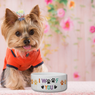 Funny Dog  Paws Lover  Bowl