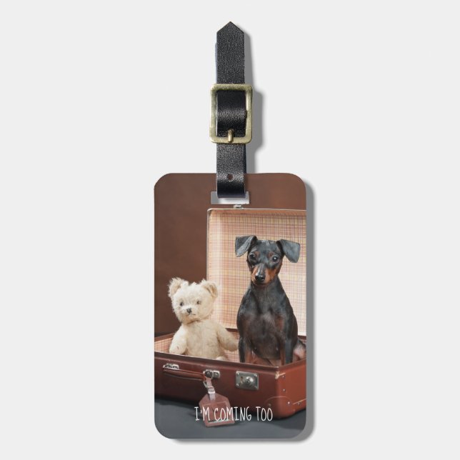 Funny Dog Personalized Luggage TAG (Front Vertical)