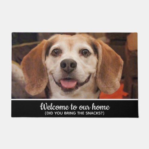 Funny Dog Photo Did You Bring Snacks Welcome Doorm Doormat