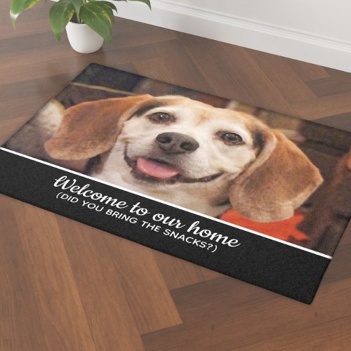Funny Dog Photo Did You Bring Snacks Welcome Doormat