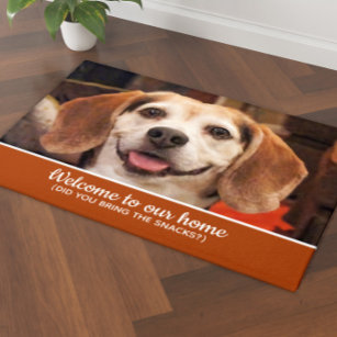 Funny Dog Photo Did You Bring Snacks Welcome Rust Doormat
