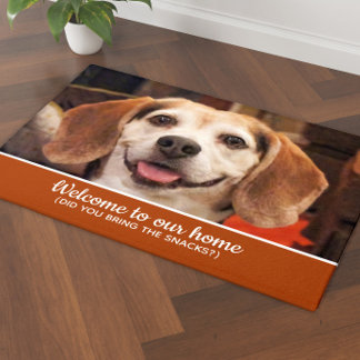Funny Dog Photo Did You Bring Snacks Welcome Rust Doormat