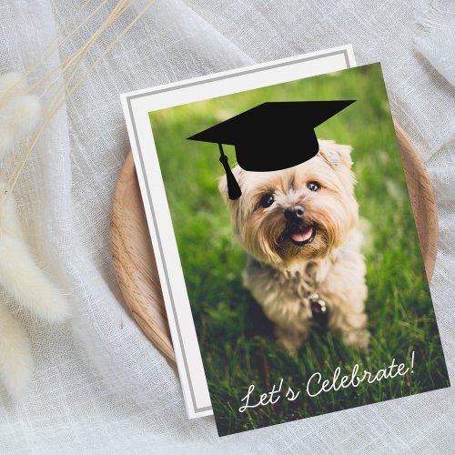 Funny Dog Photo Graduation Party _ Use Your Photo Invitation