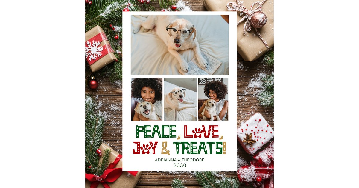 Funny Dog Photo Holiday Card | Zazzle