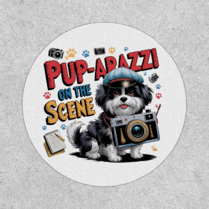 Funny Dog Photographer Design Patch