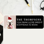 Funny Dog Picture Christmas Card Return Address Label<br><div class="desc">Add a touch of whimsy to your holiday greetings with our Funny Dog Picture Christmas Card Return Address Labels. These custom pet portrait labels are the paw-fect way to infuse your envelopes with festive cheer and showcase your beloved furry friend. Simply upload a photo of your dog, and we'll create...</div>