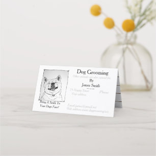 funny dog picture dog Grooming pet care services Appointment Card