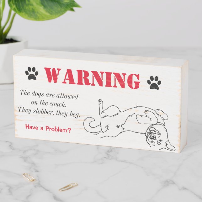 Funny Dog Pictures Signs - Warning Dog (In Situ Horizontal)