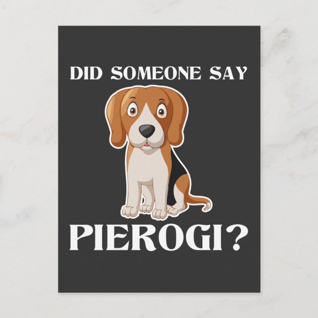 Funny Dog Pierogi Polish Food Poland Cuisine Postcard (Front)