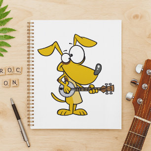 Funny Dog Playing Banjo Music Planner