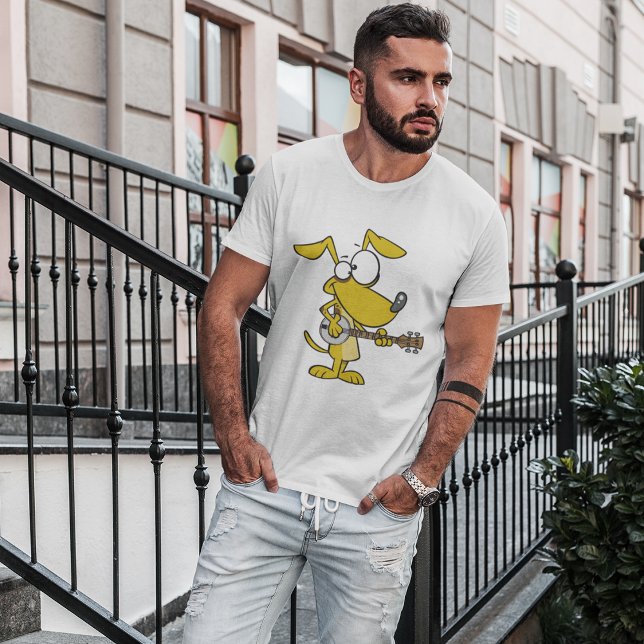 Funny Dog Playing Banjo Music T-Shirt (Creator Uploaded)