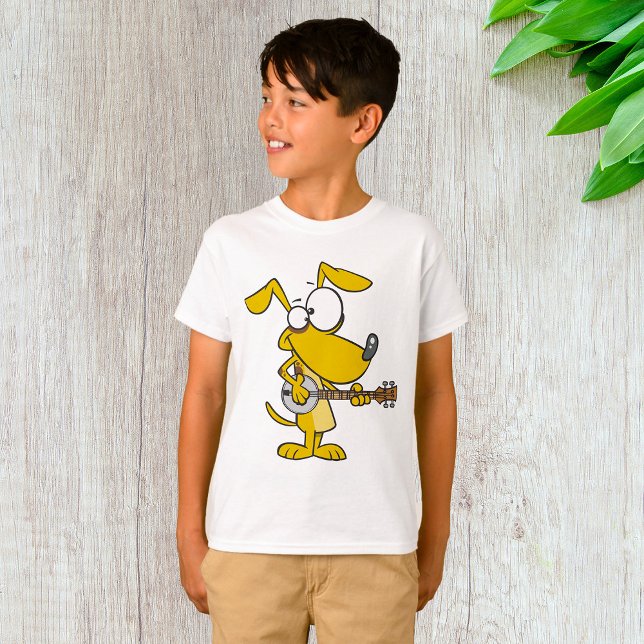Funny Dog Playing Banjo Music T-Shirt (Creator Uploaded)