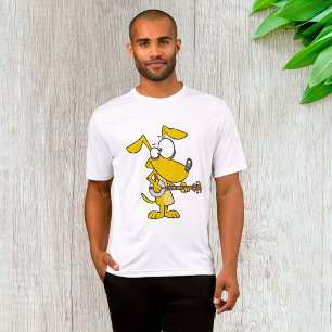 Funny Dog Playing Banjo Music T-Shirt