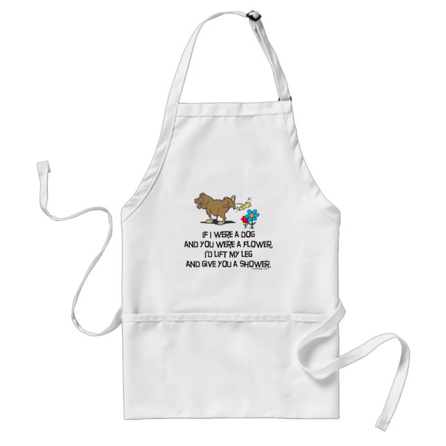 Funny Dog Poem Adult Apron (Front)