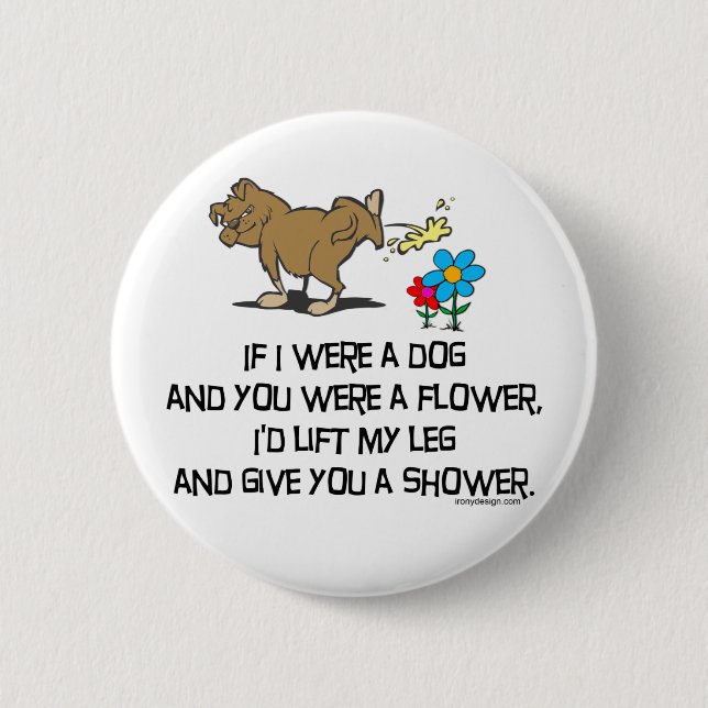 Funny Dog Poem Pinback Button (Front)