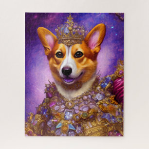 Funny Dog Puzzle   Corgi Queen