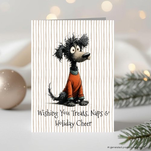 Funny Dog Quirky Puppy Holiday Card