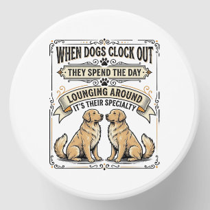 Funny Dog Quote Vintage Engraving Lounging Pups Sh Mini Candle Favors