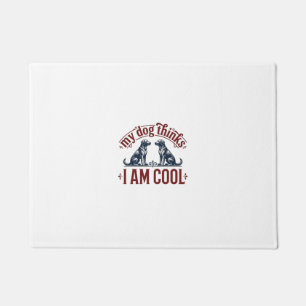 Funny Dog Quote Vintage Engraving T-Shirt Design_1 Doormat